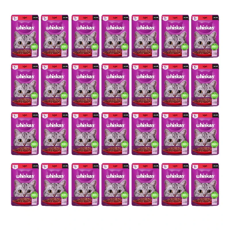 پوچ ویسکاس مدل گوشت گاو وزن 85 گرم بسته 28 عددی