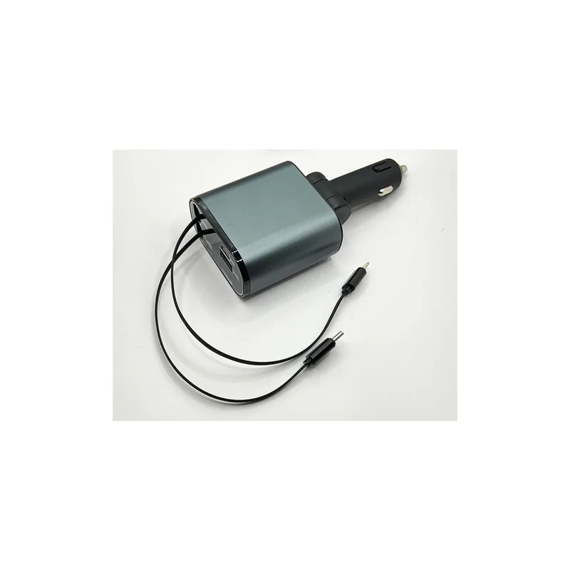شارژر فندکی 60 وات مدل super60 به همراه کابل لایتنینگ  USB-C