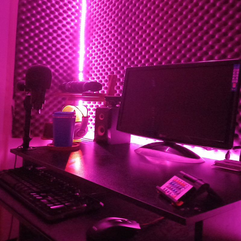 ریسه ال ای دی مدل RGB شلنگی طول 4 متر به همراه ریموت