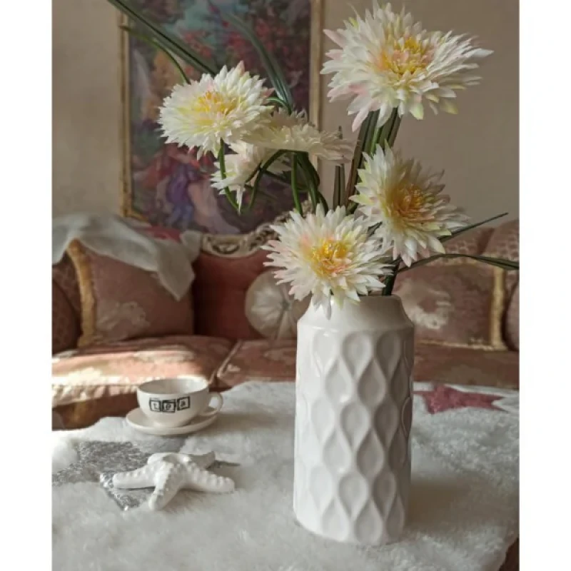 گلدان دکوری اشکی سرامیک با ابعاد 12×12×22.5 سانتی‌متر