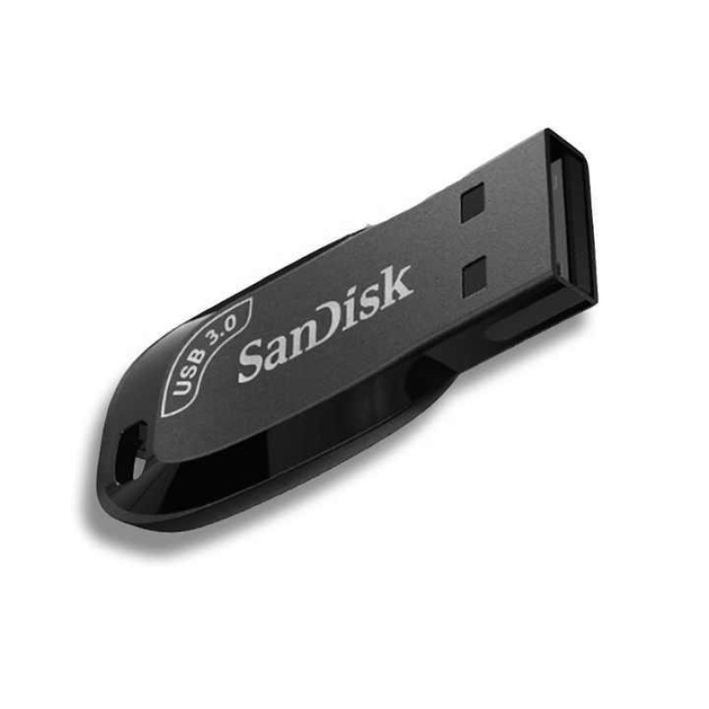 فلش مموری 64 گیگابایت سن دیسک مدل ULTRA SHIFT CZ410 با رابط USB 3.1، سرعت خواندن 100 مگابایت بر ثانیه، نرم‌افزار امنیتی SanDisk SecureAccess و بازیابی فایل RESCUEPRO Deluxe، مناسب ضبط خودرو و تلویزیون