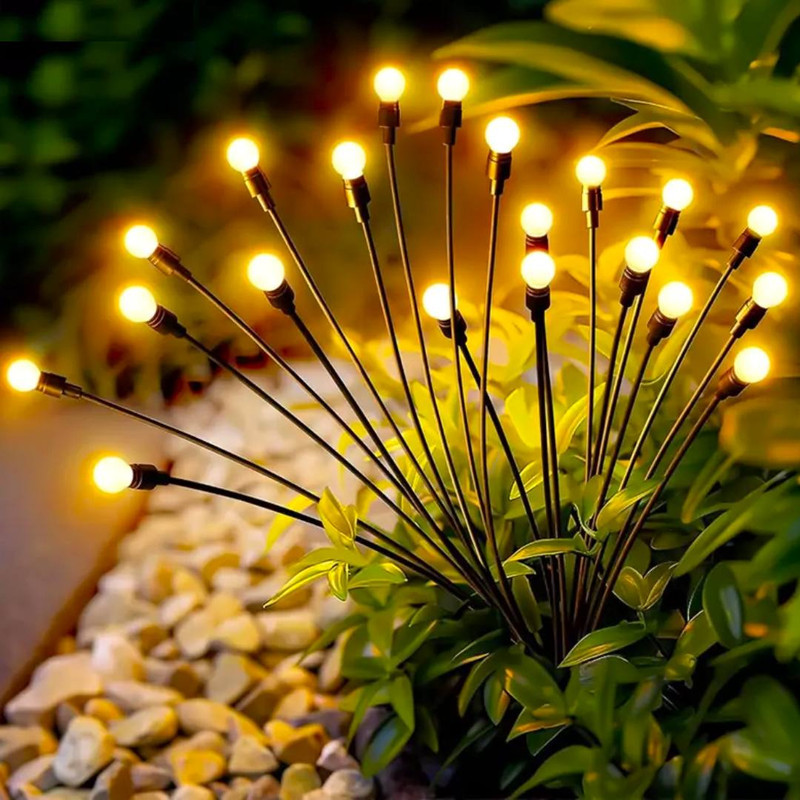 چراغ پارکی سولونیکس مدل گل شب تاب 10 مجموعه 6 عددی