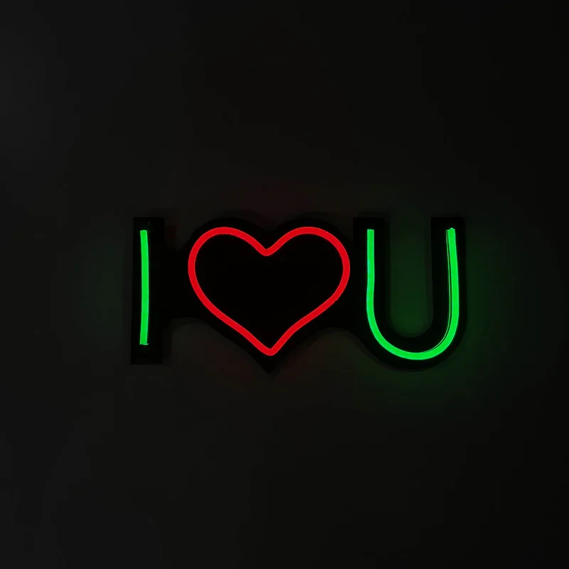 چراغ نئونی مدل i love u