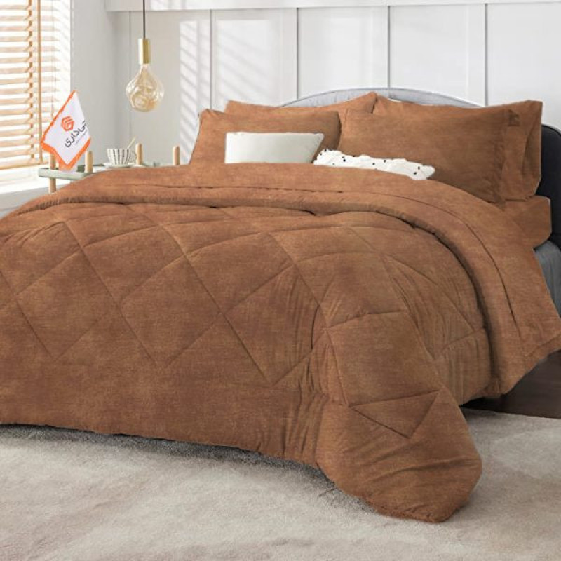 لحاف چیداری مدل پتینه یک و نیم نفره سایز 180x220 سانتی متر