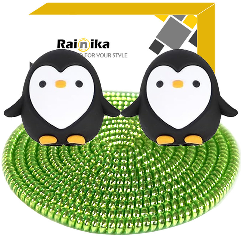 محافظ کابل شارژ و هندزفری رینیکا مدل Penguin Bla KK 03 مجموعه 3 عددی