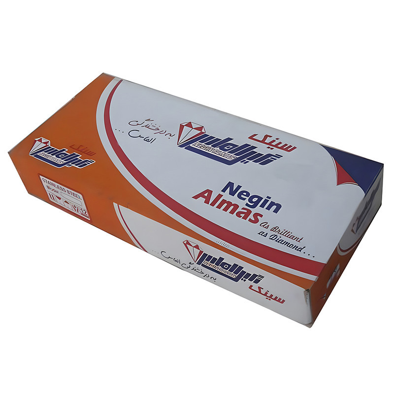 سینک ظرفشویی استیل توکار دو لگنه نگین الماس مدل SA102