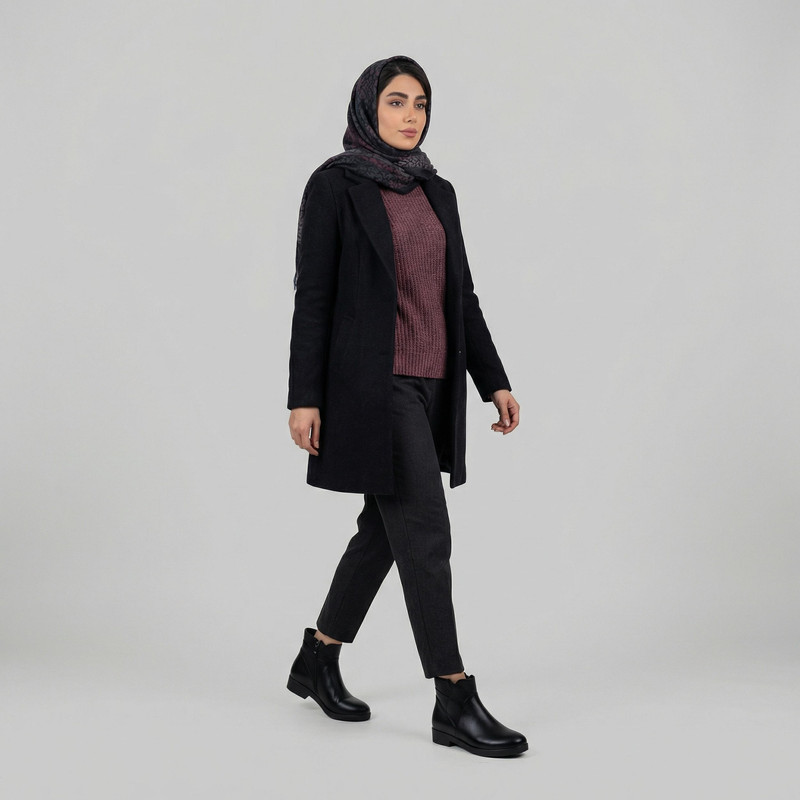 نیم بوت زنانه چرم وحید مدل سیلورز کد 8927