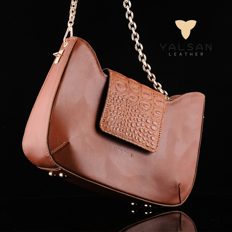 ست کیف و کفش زنانه چرم یلسان مدل راشا کد SERENA-GAN-914-msk