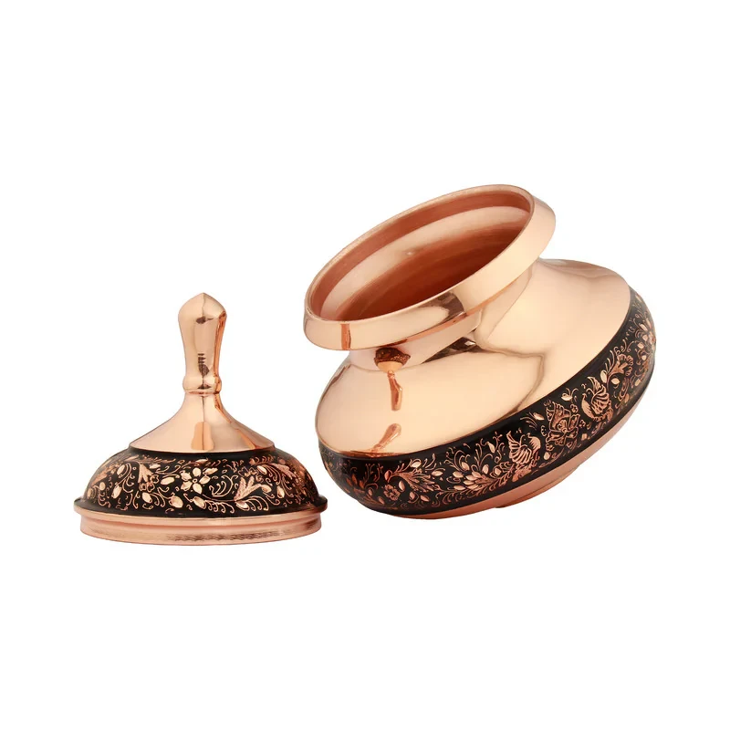 قندان مسی مدل الماس تراش کد 25