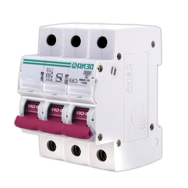 فیوز مینیاتوری سه پل 63 آمپر دنا الکتریک ایرانیان مدل C63-6KA-3P