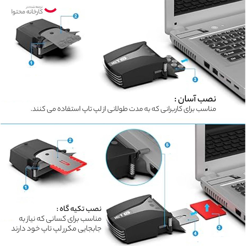 خنک کننده مکشی لپ تاپ آی ایی تی اس مدل IETS 202UB vacuum cooler USB power