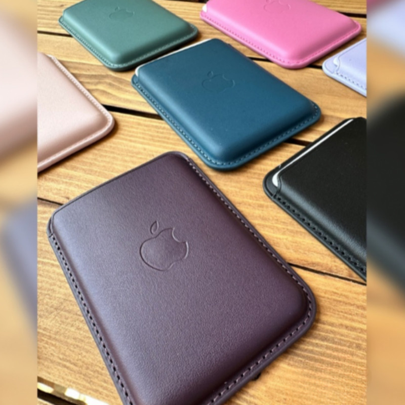 جا کارتی موبایل مدل leather wallet magsafe