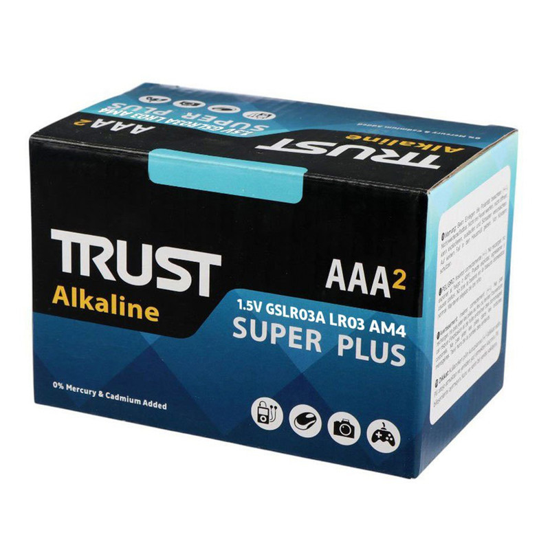باتری نیم قلمی تراست مدل Alkaline Super Plus بسته 20 عددی