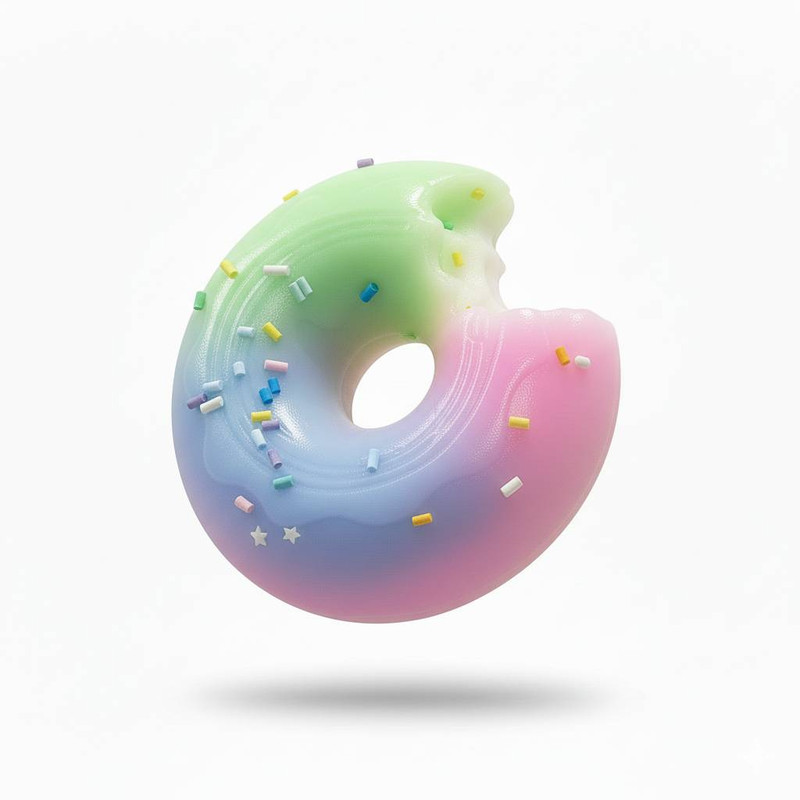فیجت ضد استرس مدل اسکوییشی طرح دونات کد DONUT-TRB