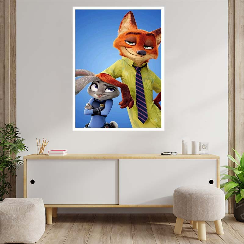 پوستر کارنيکا طرح زوتوپیا Zootopia کد 87998 مجموعه 8 عددی