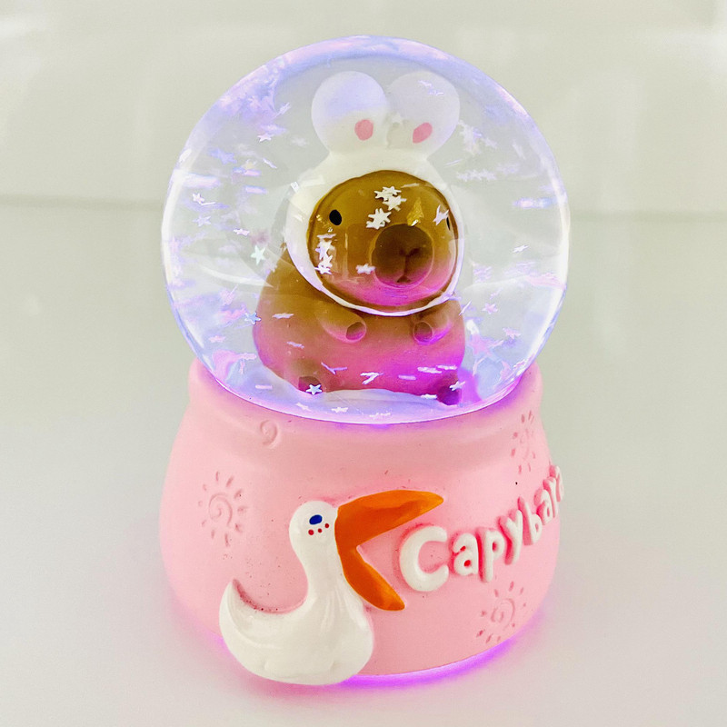 گوی چراغ‌دار مدل مینی Capybara طرح کوالا خرگوش عاشق کد D1623.15