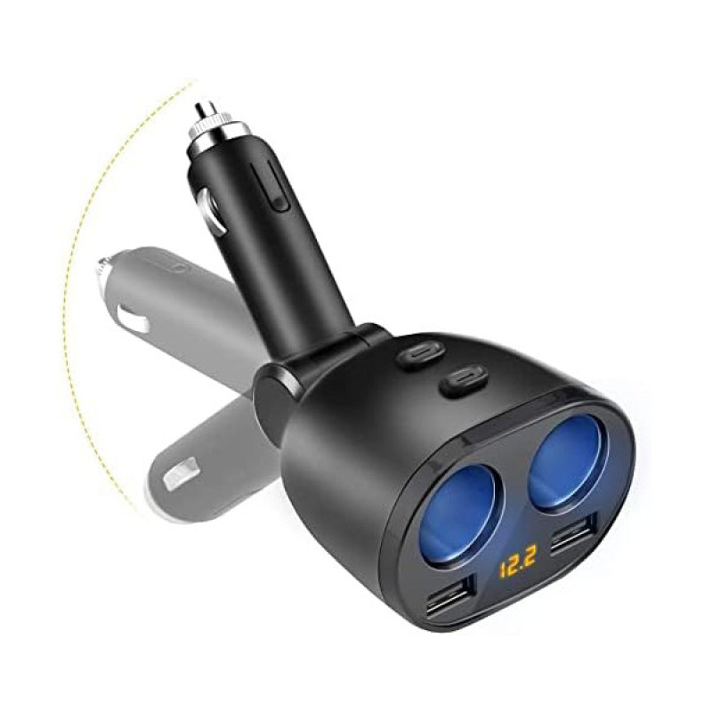 شارژر فندکی 80وات 4 پورت مدل EV-M2-CCY16-EU