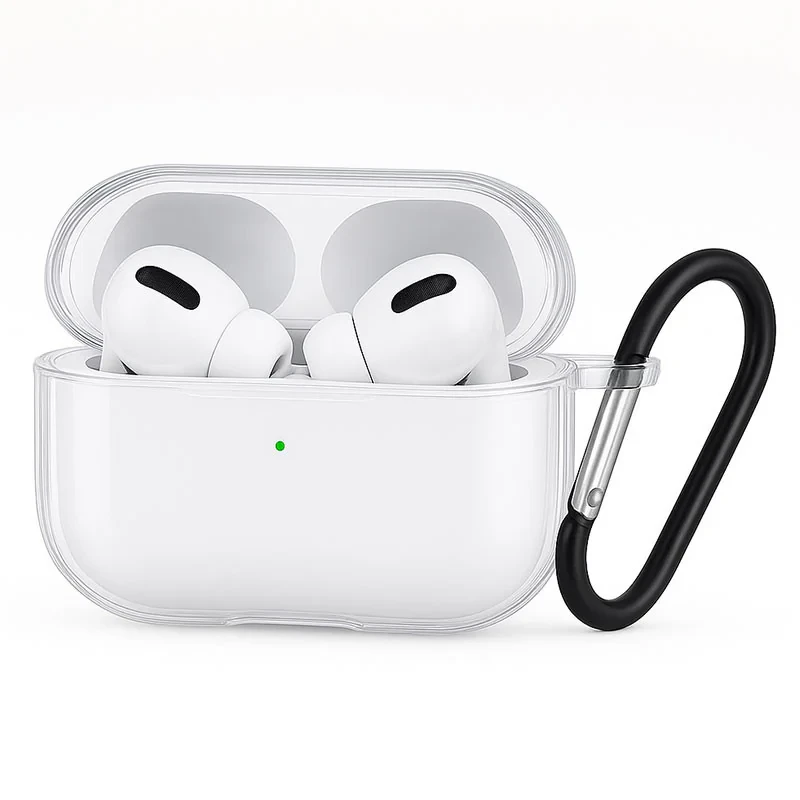 کاور مسیر مدل Clear Case مناسب برای کیس Airpods Pro 3 به همراه آویز