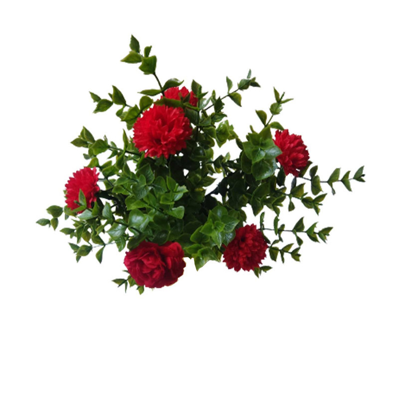 دسته گل مصنوعی شمشاد کد 500، شامل 6 گل، شاخه شمشاد، ابعاد 15×15×30 سانتی‌متر، وزن 150 گرم