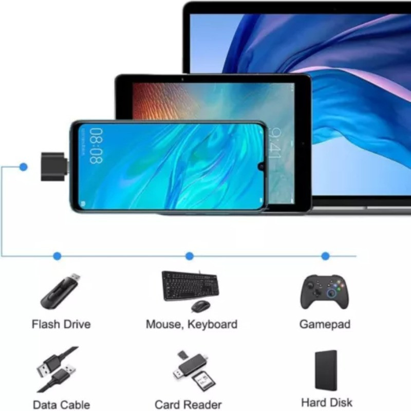 مبدل USB به USB-C مدل OTG-8PIN