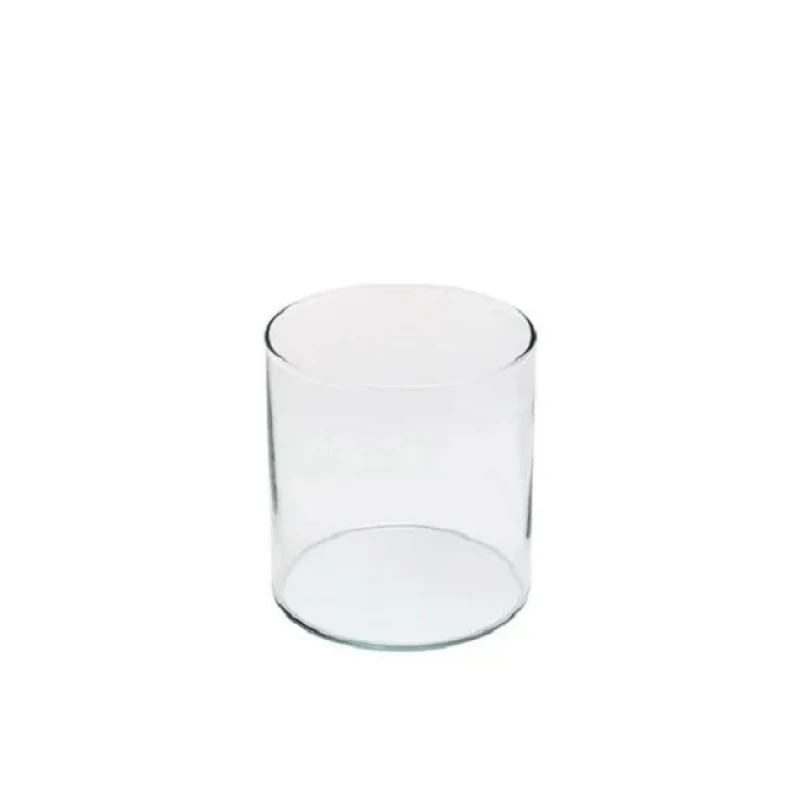 گلدان شیشه‌ای استوانه‌ای رومیزی برای کاکتوس و گل‌های آپارتمانی، ابعاد 6.5x6.5x10 سانتی‌متر، وزن 185 گرم، کد 0610