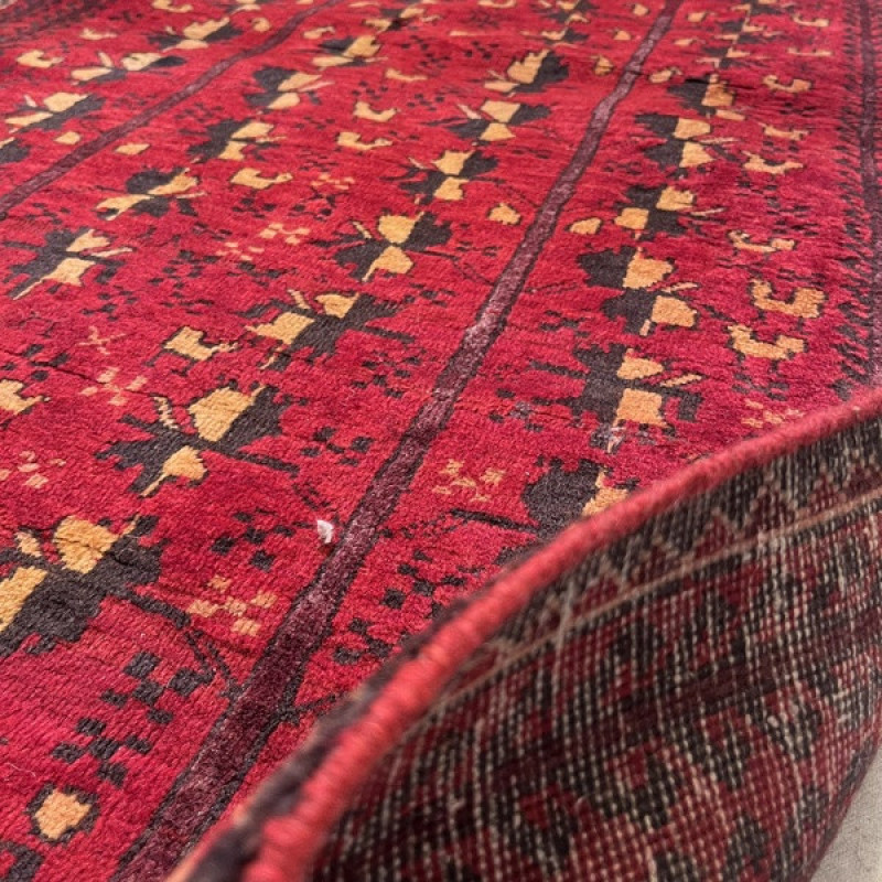 فرش دستبافت دو متری مدل بلوچ کد Nkpa.ha.f28 زمینه قرمز