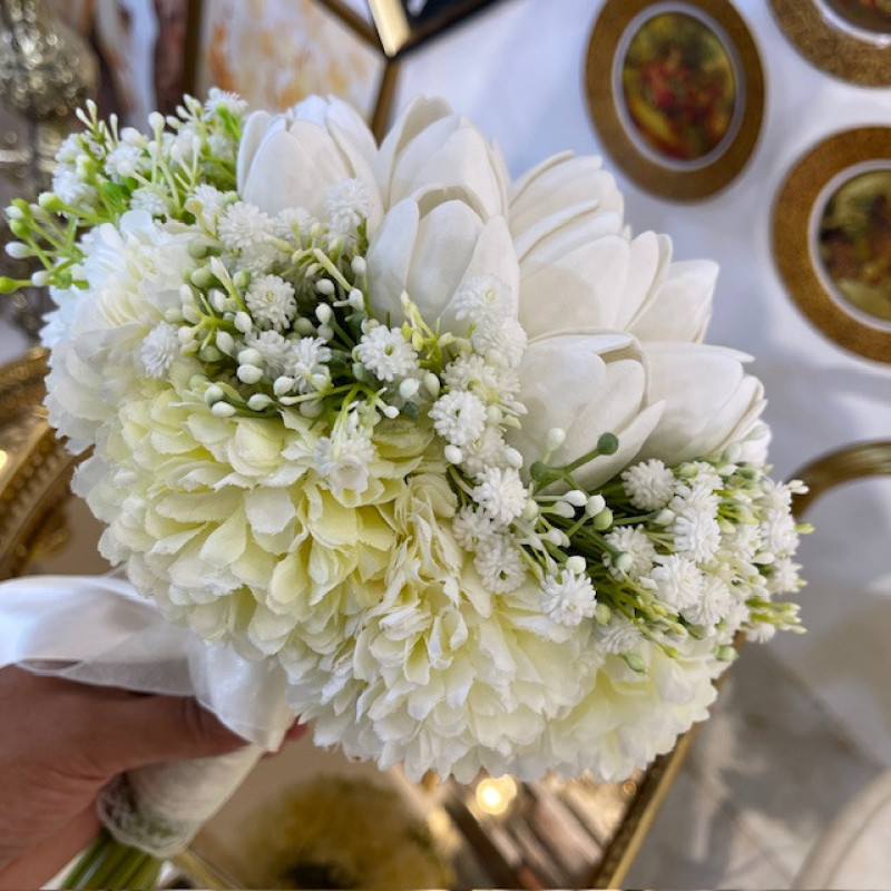 گل مصنوعی مدل  دسته گل عروس گلوریا