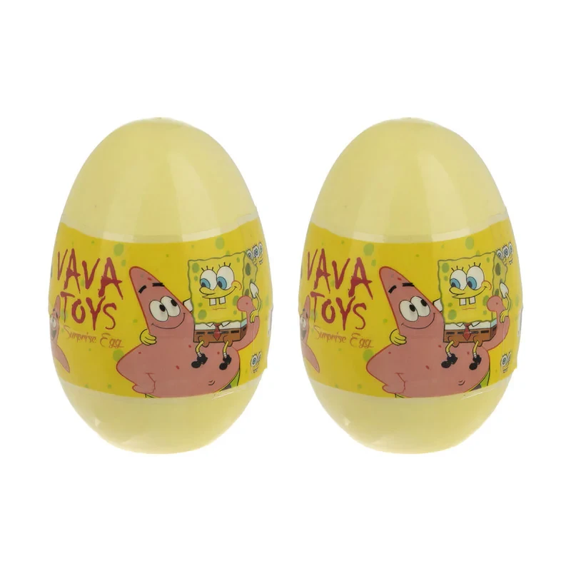 اسباب بازی شانسی وو تویز طرح تخم مرغی مدل Twin Bob Sponge مجموعه 2 عددی