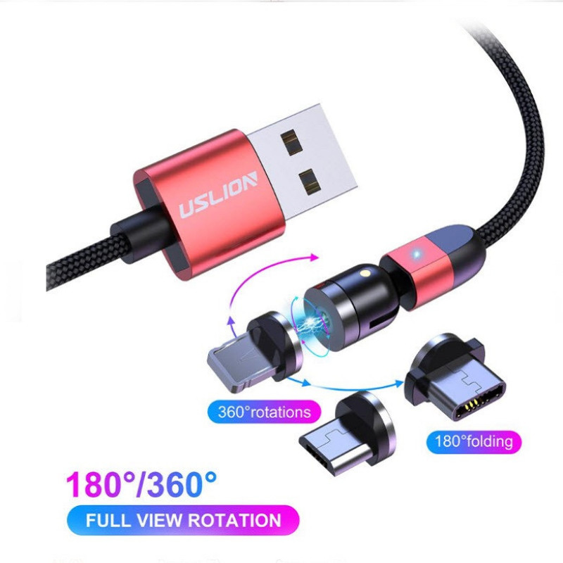 کابل تبدیل USB به microUSB  USB-C  لایتنینگ مدل MG360 طول 1 متر