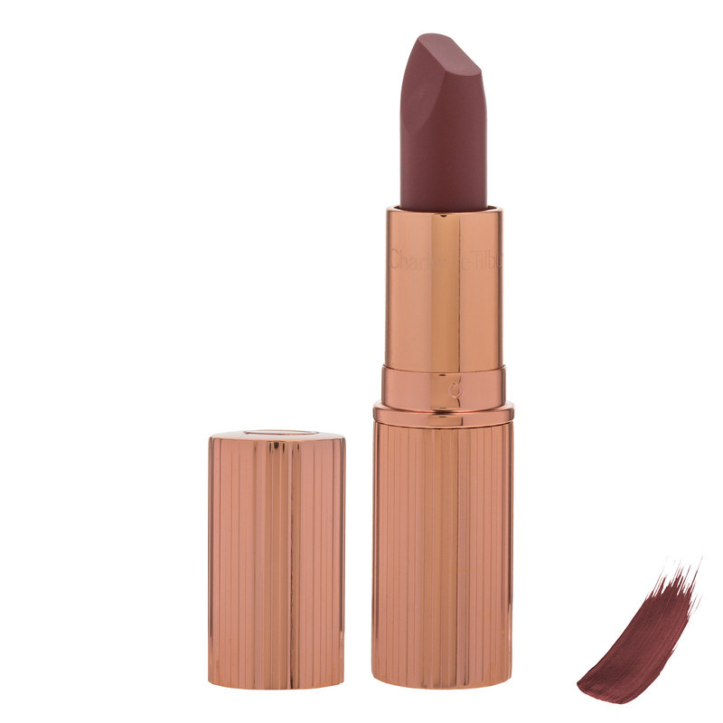رژ لب شارلوت تیلبری مدل M-I-Kiss با شماره رنگ B4TG و رنگ قهوه‌ای، جلوه مات و وزن 3.5 گرم، مناسب استفاده روزانه