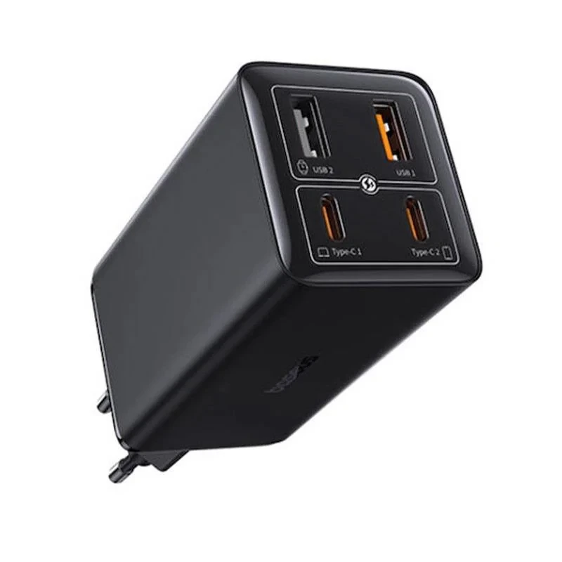 شارژر دیواری 100 وات 4 پورت بیسوس مدل GaN6 Pro به همراه کابل USB-C به USB-C