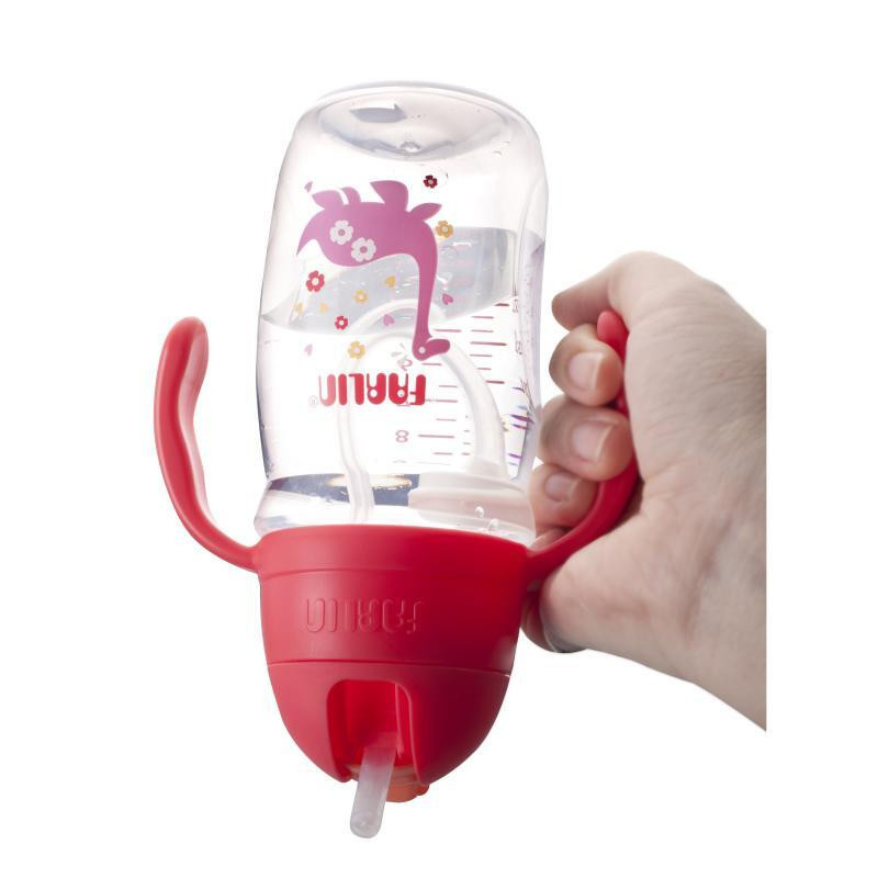 لیوان آبمیوه خوری کودک فارلین مدل نی دار سوپاپ دار کد AG-10021