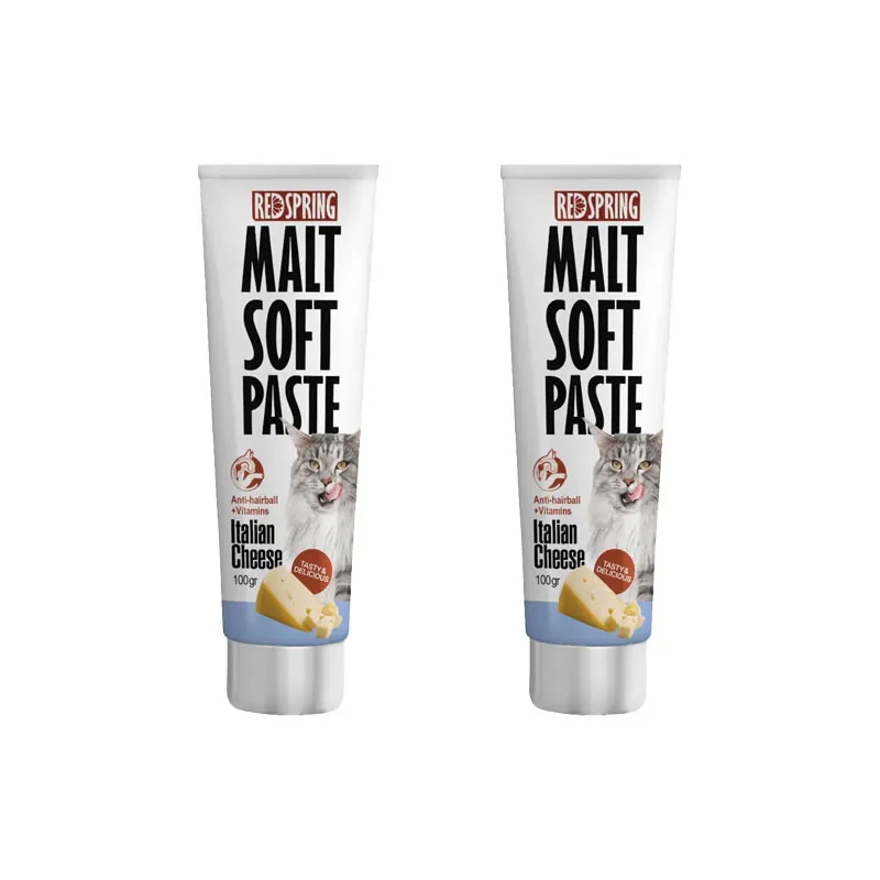 خمیر مالت گربه رداسپرینگ مدل Malt Soft Paste Cheese با طعم پنیر بسته 2 عددی
