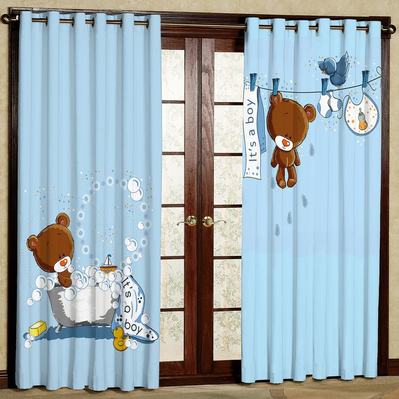 پرده مدل مخمل پانچی طرح پسرانه کد 3 سایز 200x140 سانتی متر