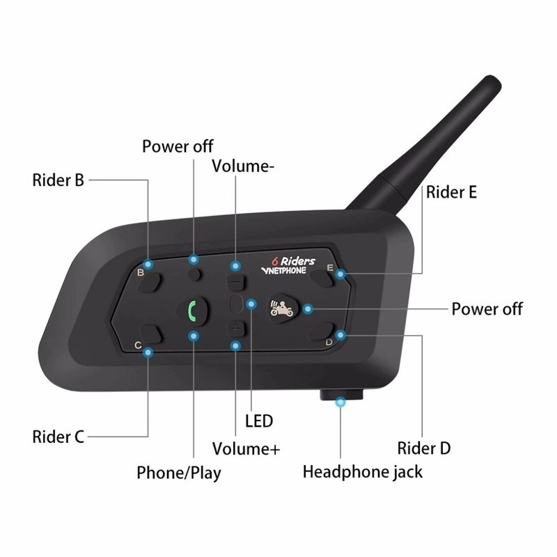هدست کلاه کاسکت ونت‌فون مدل Riders 6