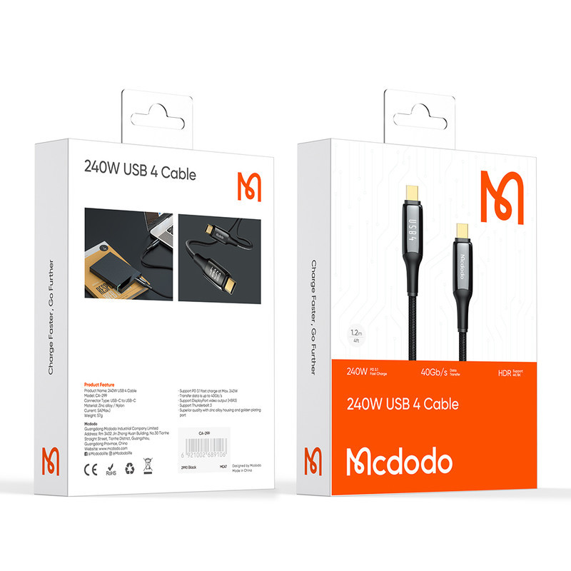 کابل USB-C مک دودو مدل CA-299 طول 1.2 متر