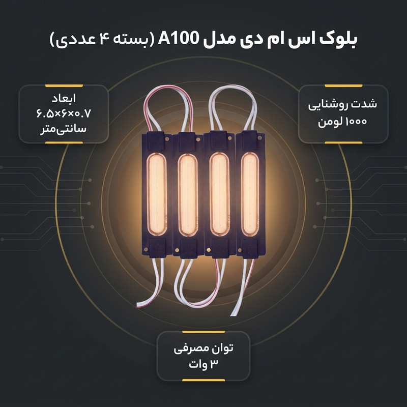 بلوک اس ام دی مدل A100 بسته 4 عددی