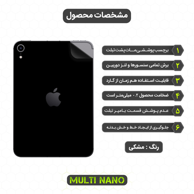 برچسب پوششی مولتی نانو طرح مات مدل X-F1M مناسب برای تبلت اپل iPad Mini Gen 6 8.3 inch 2021