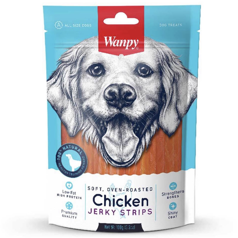 تشویقی سگ ونپی مدل Chicken Jerky Strips با طعم مرغ وزن 100 گرم