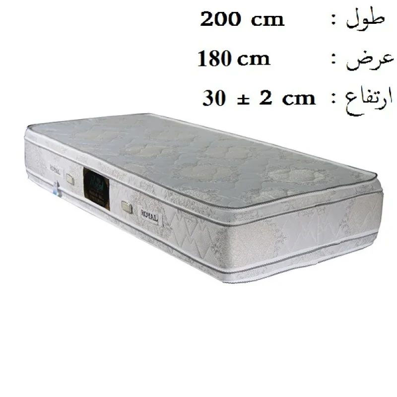 تشک رویال مدل مدیکال سوپرطبی فنری کد M10P دو نفره سایز 200 × 180 سانتی‌ متر