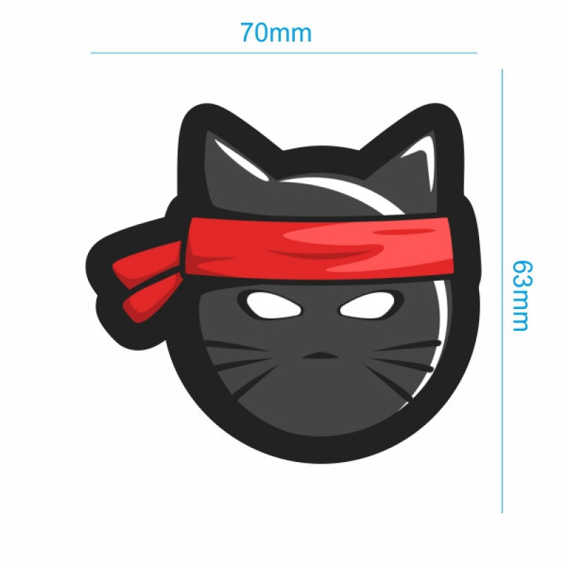 برچسب بدنه موتور سیکلت طرح ninja cat کد 135
