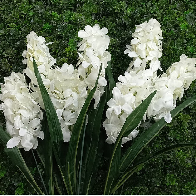 گل مصنوعی سنبل بسته 6 عددی، شاخه پارچه‌ای قابل شستشو، ابعاد 5×5×28 سانتی‌متر، وزن 100 گرم