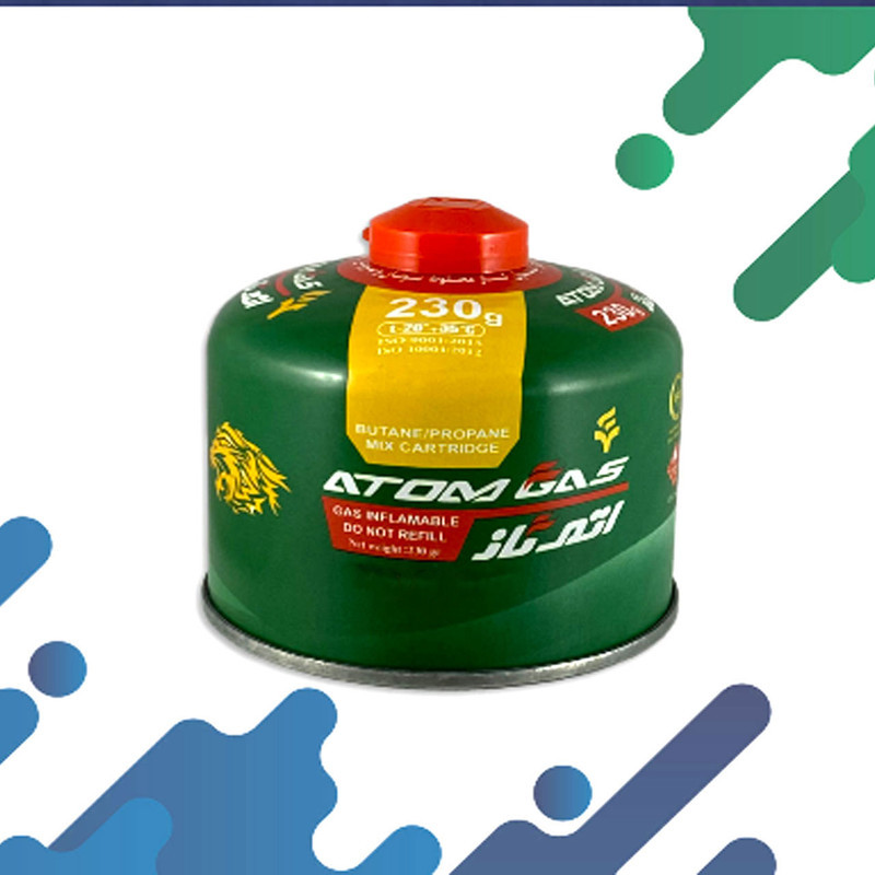 کپسول گاز سفری 230 گرمی  اتم گاز کد BUTANE230