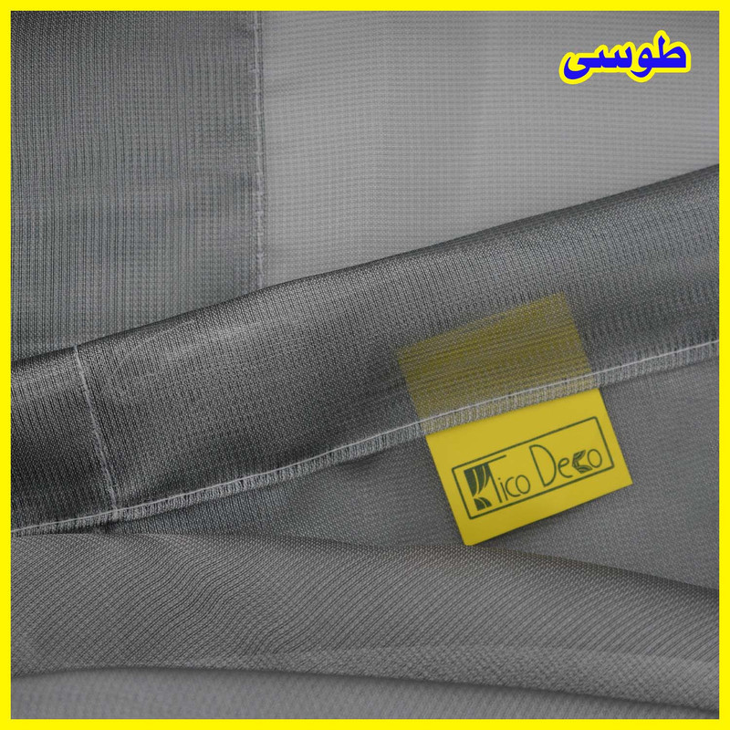 پرده تیکو دکو مدل دوخت ساده حریر شاین ژرسه سایز 280x300 سانتی‌متر