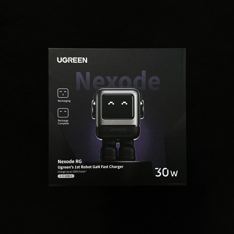 شارژر دیواری 30 وات یوگرین مدل Robot Nexode RG PD GaN Fast Charger به همراه کابل USB-C