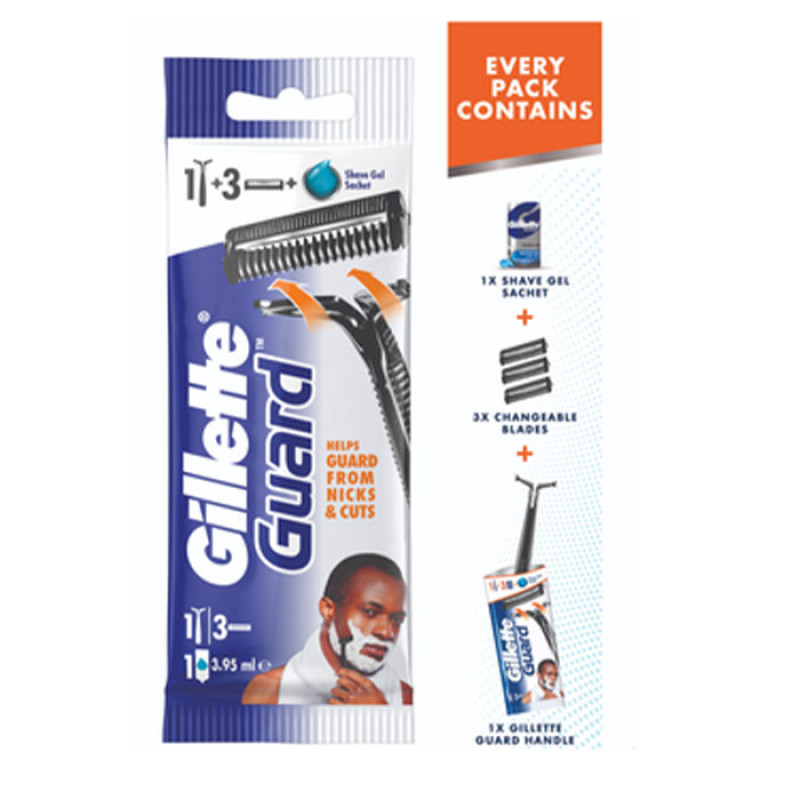 خود تراش ژیلت مدل Guard به همراه تیغ یدک بسته 2 عددی