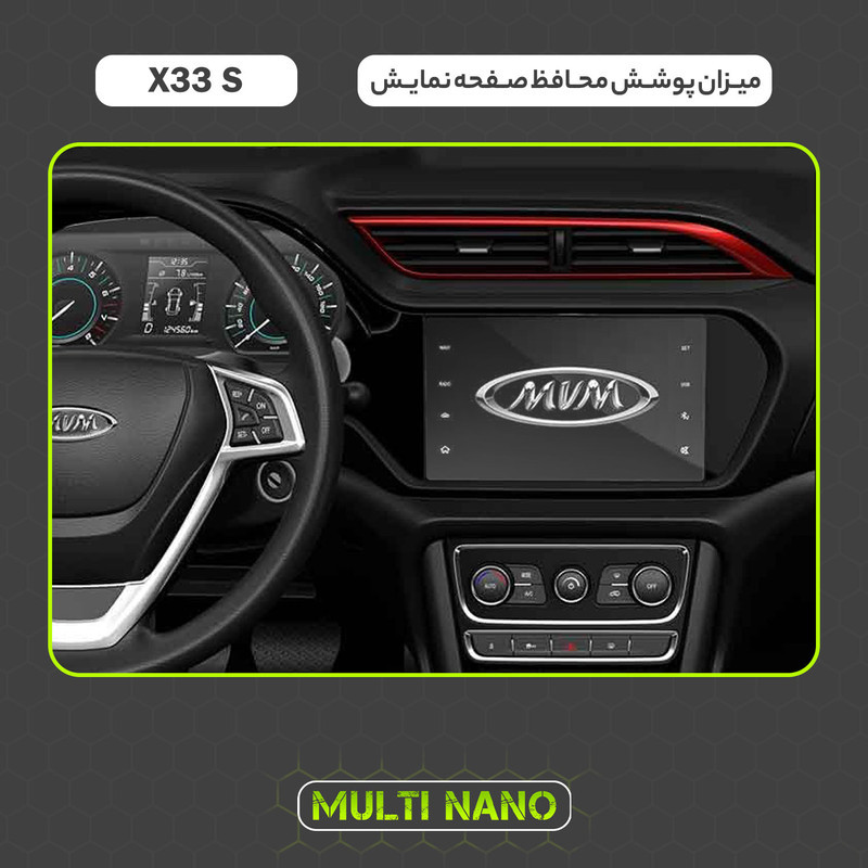 محافظ صفحه نمایش مانیتور خودرو مولتی نانو مدل X-S1M مناسب برای ام وی ام X33s