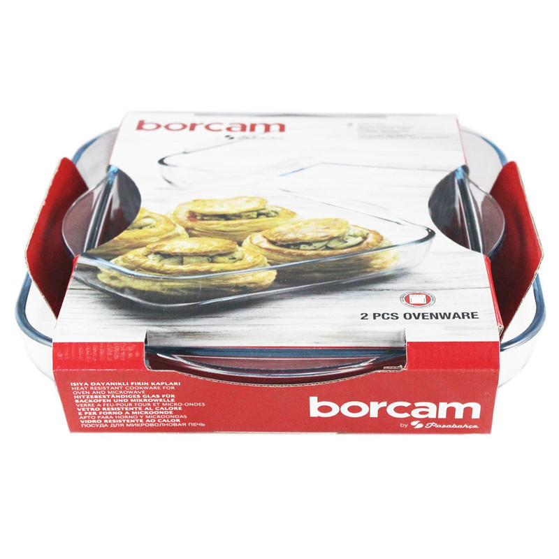 ظرف پخت پاشاباغچه مدل Borcam 159028 مجموعه دو عددی