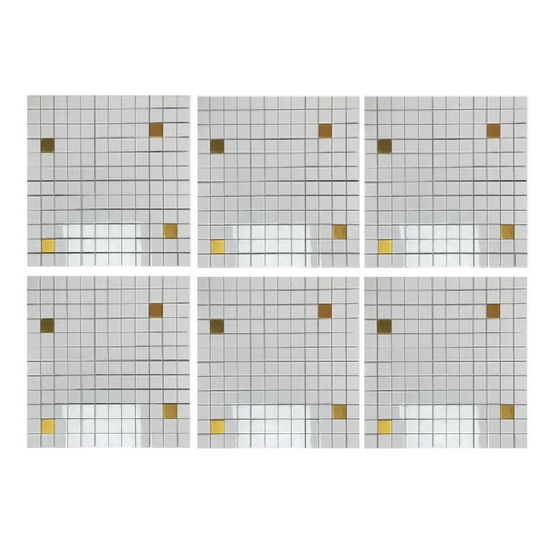 دیوارپوش مدل تایل بین کابینتی پشت چسبدار کد 20527 بسته 6 عددی