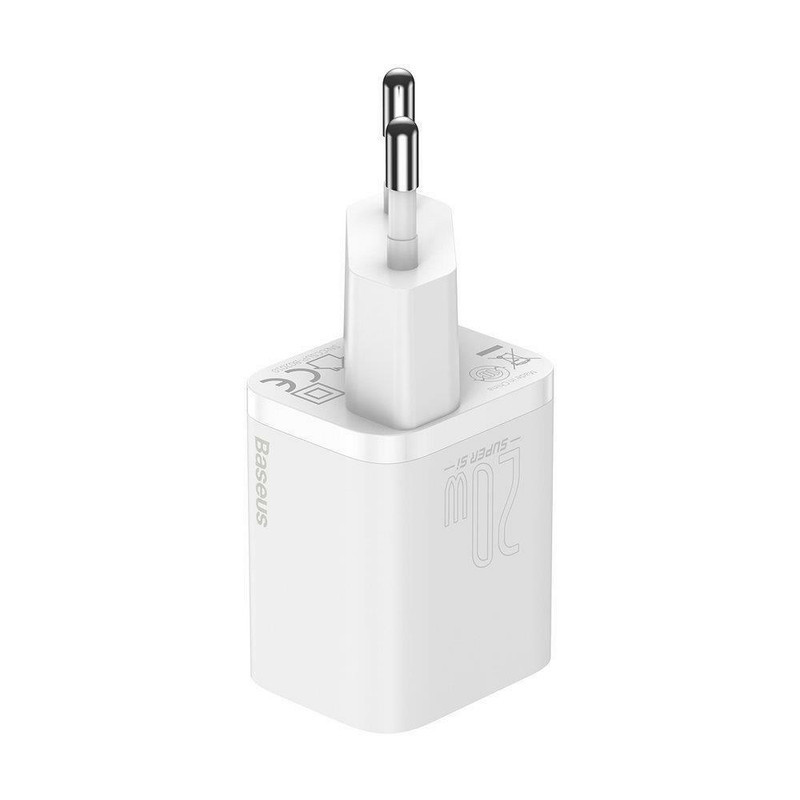 شارژر دیواری باسئوس مدل TZCCSUP-B02 به همراه کابل تبدیل لایتنینگ